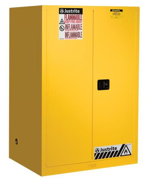 Justrite flammable storage cabinet