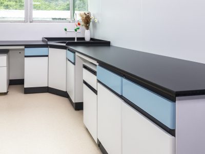 Laboratory Wall Bench with Sink and water tap