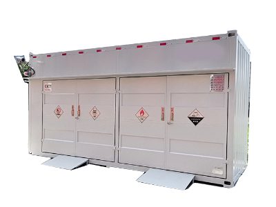 walk-in chemical storage building